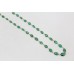 Beautiful single line Natural oval beads emerald stone 18 K Gold wire Necklace